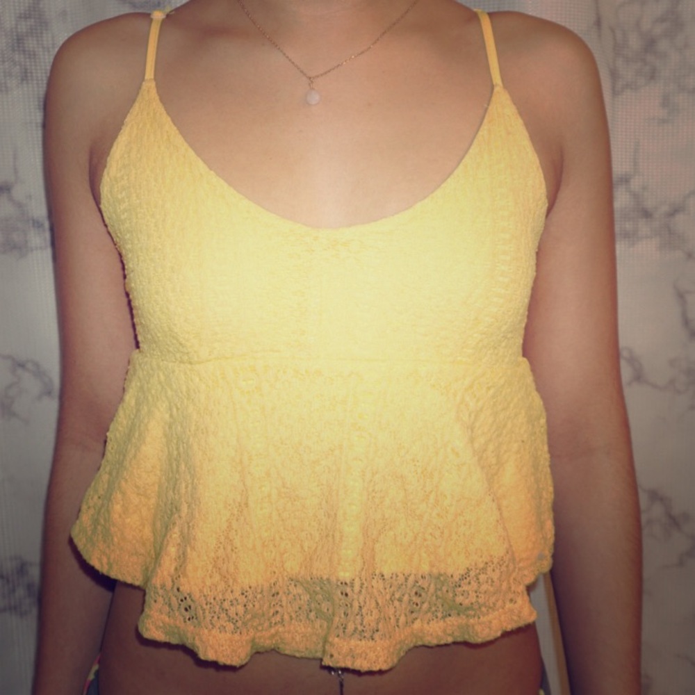 Yellow crop top